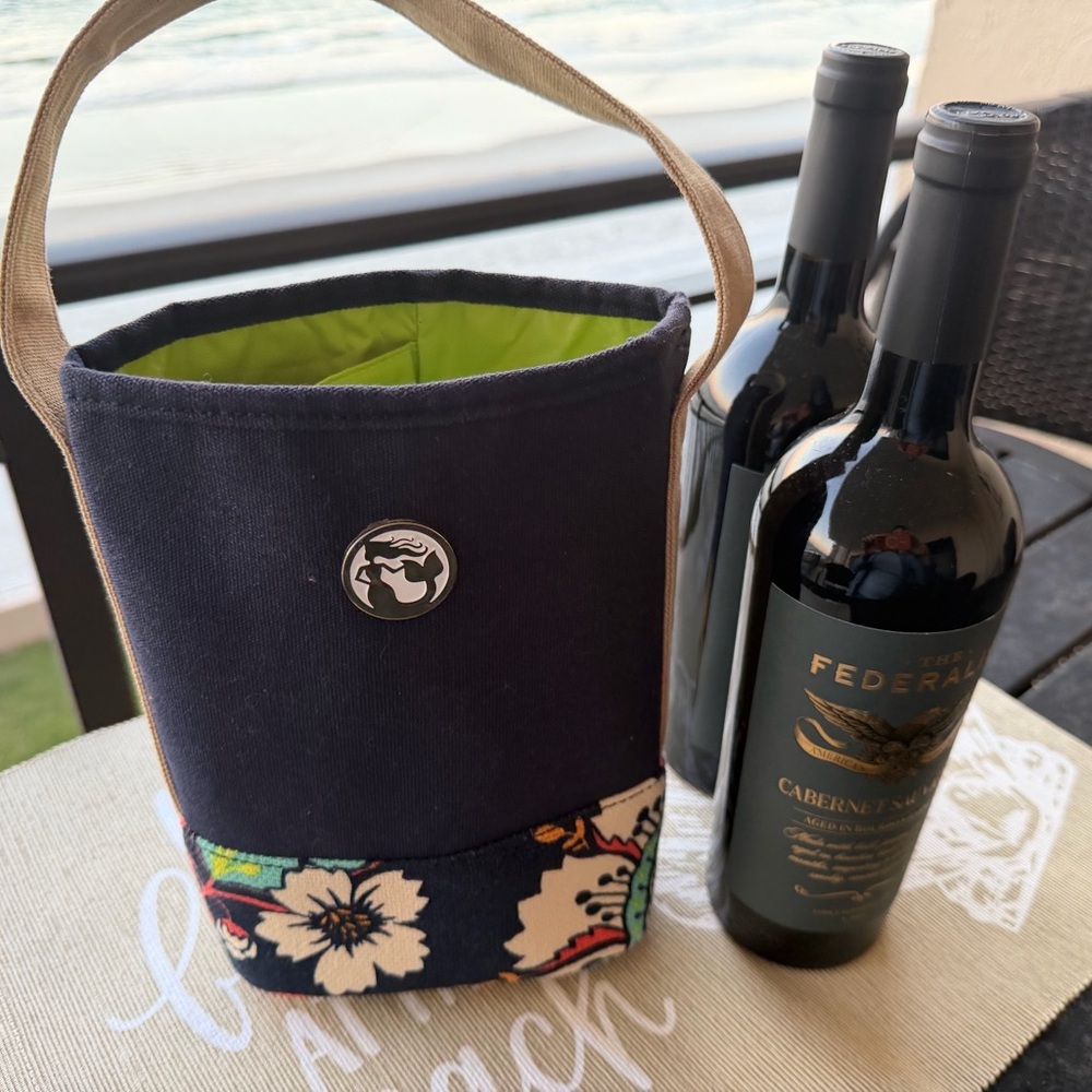 Spartina 449 Tropical Double Wine Caddy- Hostess Gift, Picnics, Housewarming